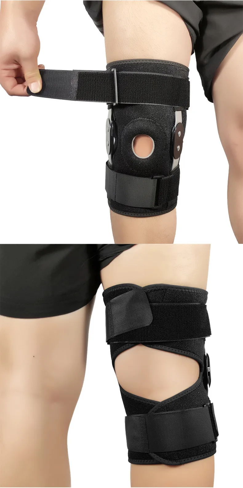 Sports Knee Pads Fitness Training Knee Protection Support Aid Silicone Shock Absorption Pressure Aluminum Bar Pads display picture 14