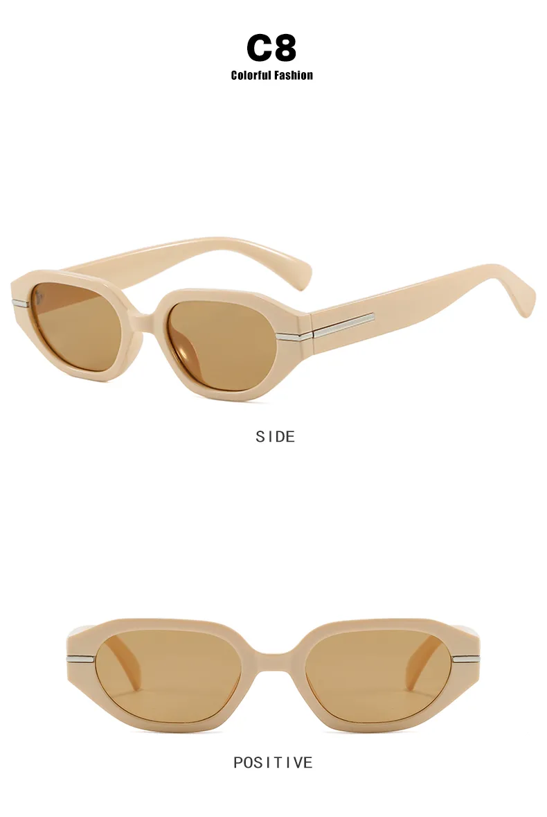 Casual Classical Novelty Glasses Ac Polygon Full Frame Glasses display picture 15