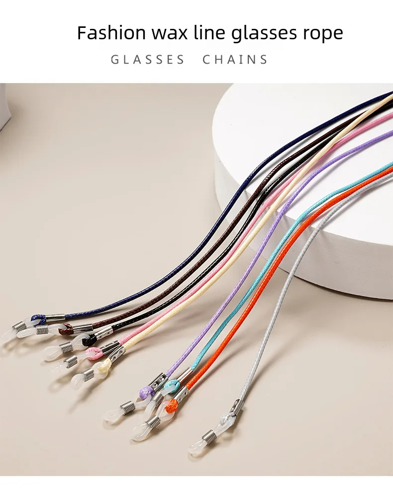 Korean Fashion Wax Line Glasses Rope Hanging Neck Glasses Chain Sunglasses Non-slip Lanyard Simple Children's Sunglasses Anti-drop Rope display picture 1