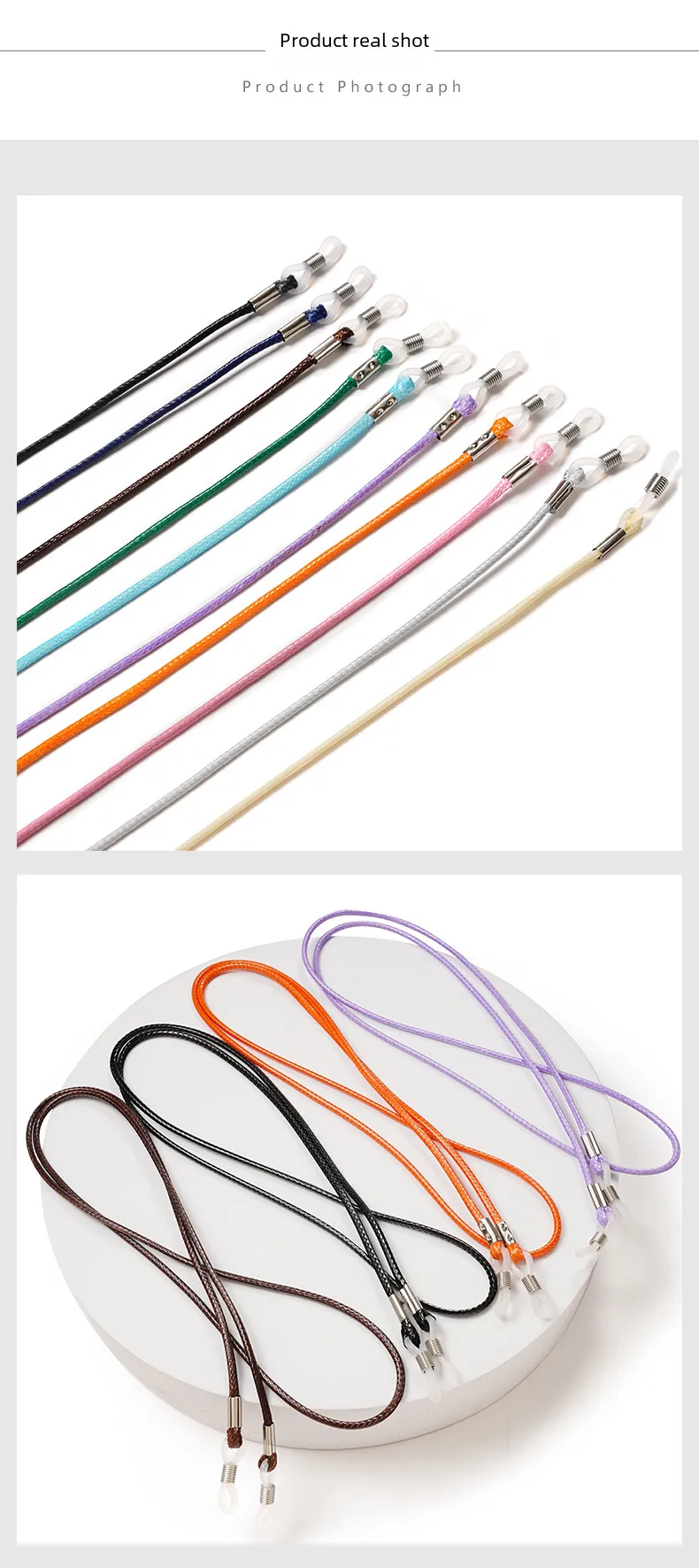Korean Fashion Wax Line Glasses Rope Hanging Neck Glasses Chain Sunglasses Non-slip Lanyard Simple Children's Sunglasses Anti-drop Rope display picture 5