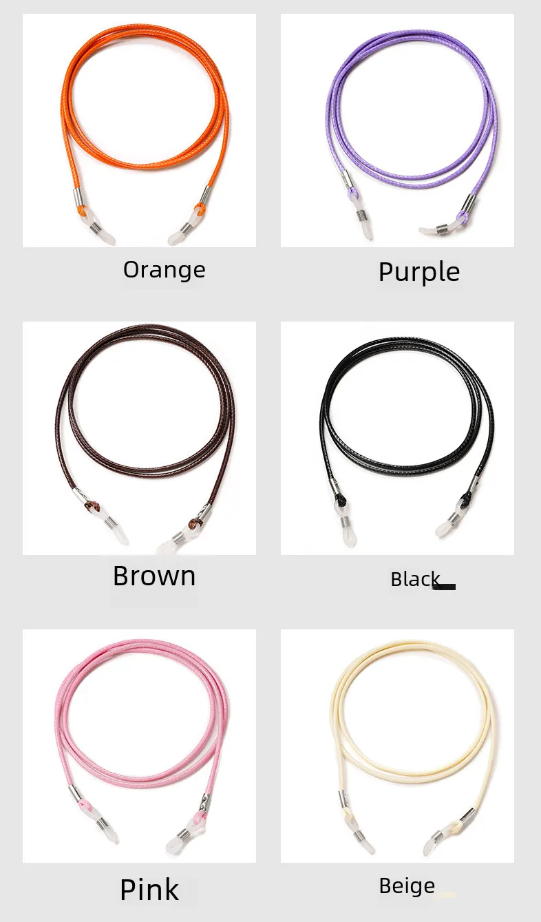 Korean Fashion Wax Line Glasses Rope Hanging Neck Glasses Chain Sunglasses Non-slip Lanyard Simple Children's Sunglasses Anti-drop Rope display picture 7