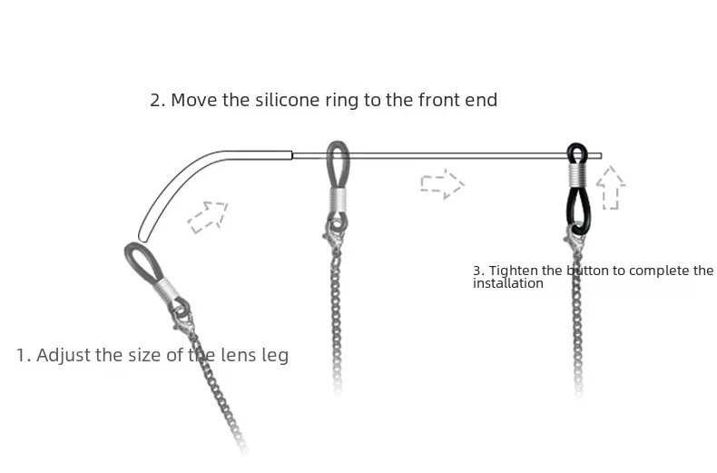 Korean Fashion Wax Line Glasses Rope Hanging Neck Glasses Chain Sunglasses Non-slip Lanyard Simple Children's Sunglasses Anti-drop Rope display picture 10