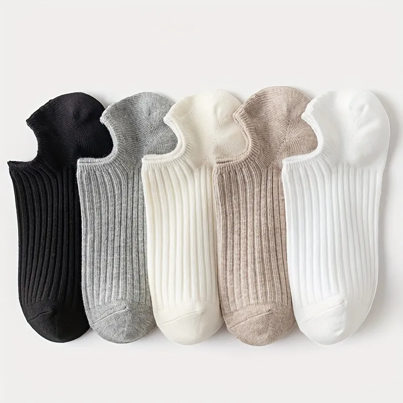 Boat Socks Women's Summer Thin Solid Color Simple Japanese Invisible Socks Shallow Mouth Non-slip Breathable Sweat-absorbent Boat Socks Wholesale display picture 1