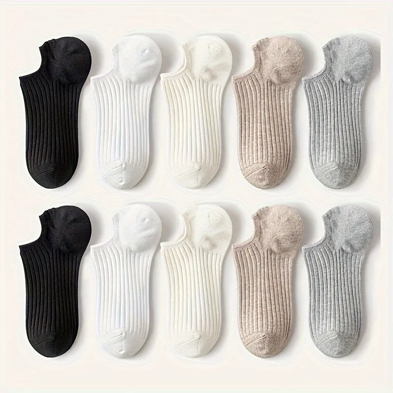Boat Socks Women's Summer Thin Solid Color Simple Japanese Invisible Socks Shallow Mouth Non-slip Breathable Sweat-absorbent Boat Socks Wholesale display picture 6