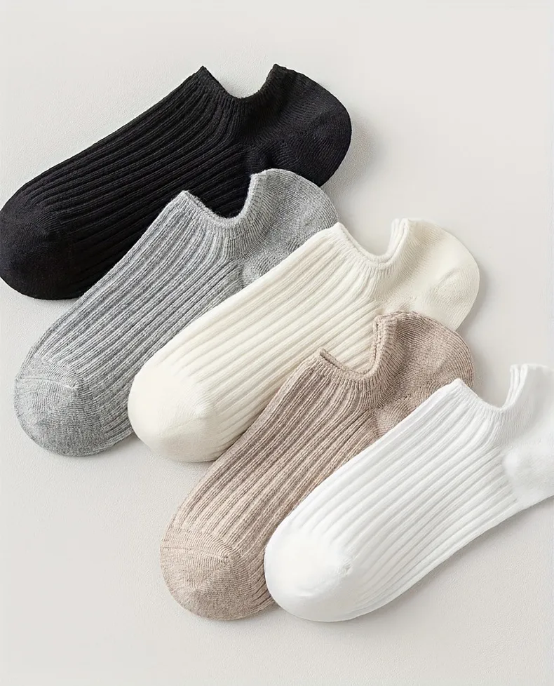 Boat Socks Women's Summer Thin Solid Color Simple Japanese Invisible Socks Shallow Mouth Non-slip Breathable Sweat-absorbent Boat Socks Wholesale display picture 7