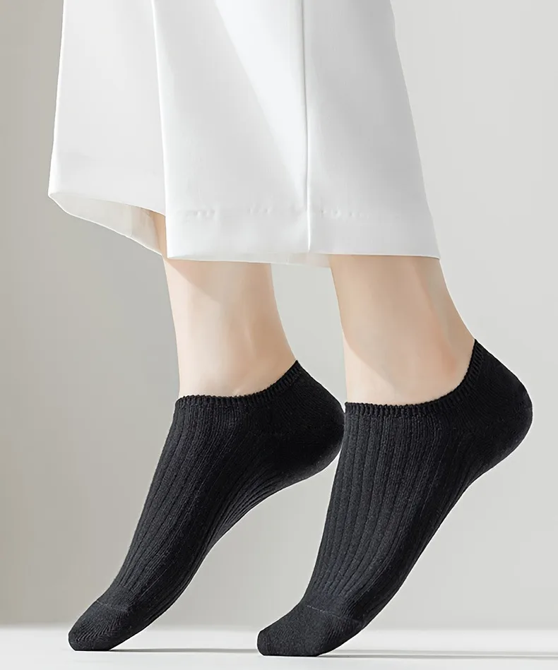 Boat Socks Women's Summer Thin Solid Color Simple Japanese Invisible Socks Shallow Mouth Non-slip Breathable Sweat-absorbent Boat Socks Wholesale display picture 14