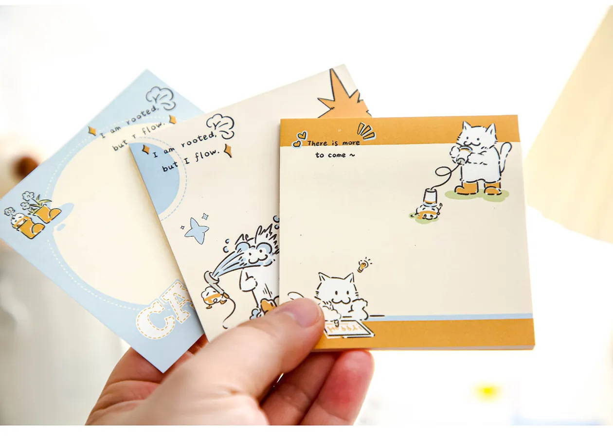 1 Piece Animal Cartoon Cat Class Learning School Paper Cartoon Style Cute Preppy Style Sticky Note display picture 2