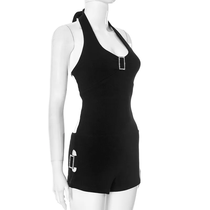 Women's Daily Sexy Solid Color Shorts Rompers display picture 12