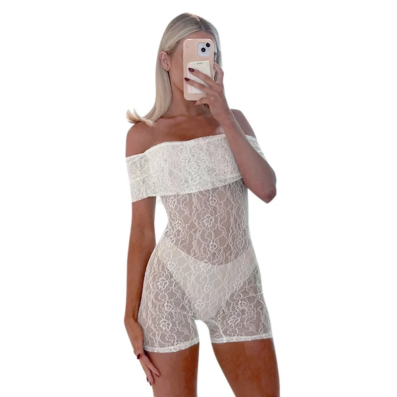 Women's Holiday Tea Party Sexy Streetwear Solid Color Shorts Rompers display picture 11