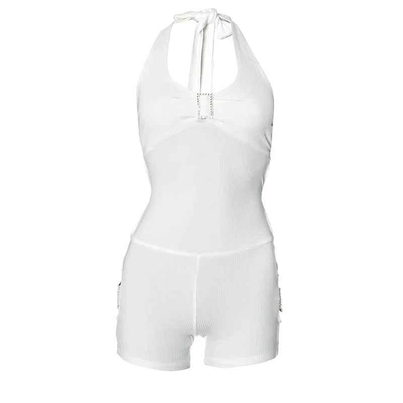 Women's Daily Sexy Solid Color Shorts Rompers display picture 29