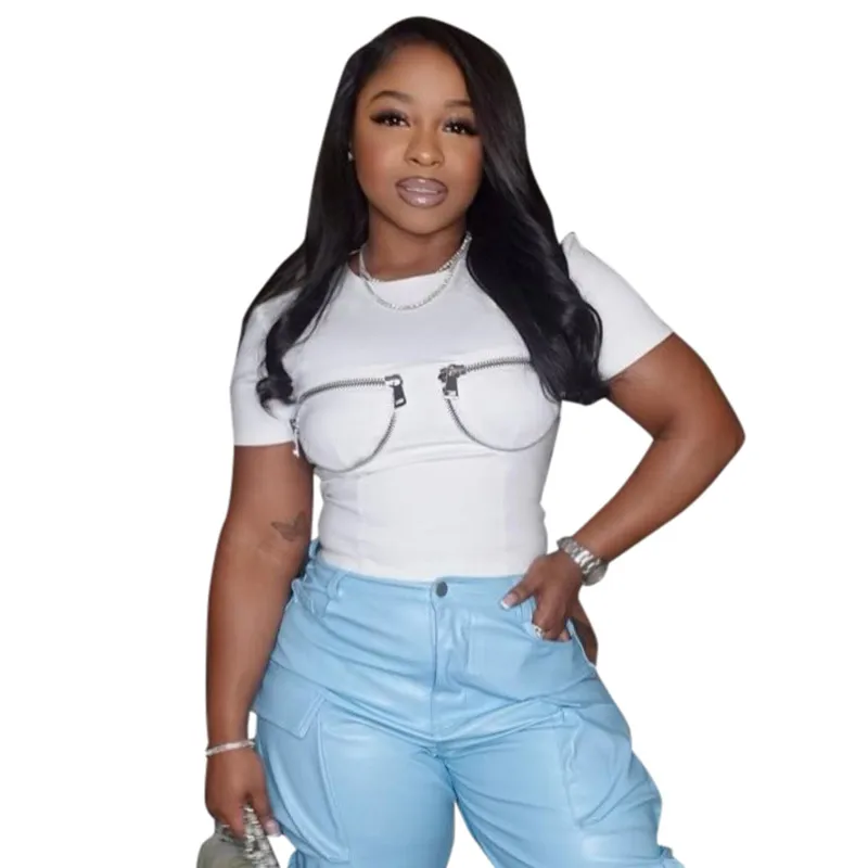 Women's T-shirt Short Sleeve T-Shirts Basic Solid Color display picture 13