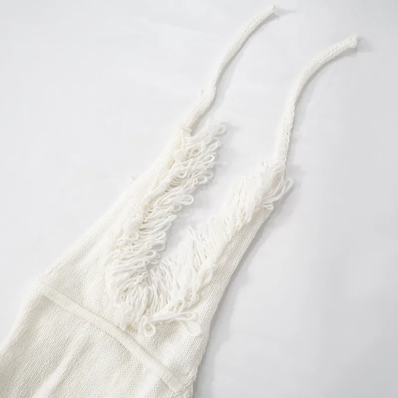 Women's Hip Skirt Fringe Dress Elegant Classic Style Halter Neck Tassel Sleeveless Solid Color Above Knee Casual Daily display picture 10