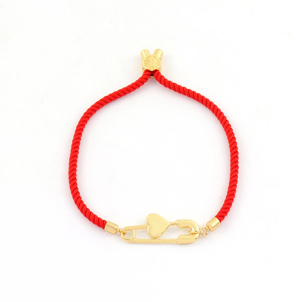 Elegant Simple Style Pin Heart Shape Nylon Copper Women's Bracelets display picture 5