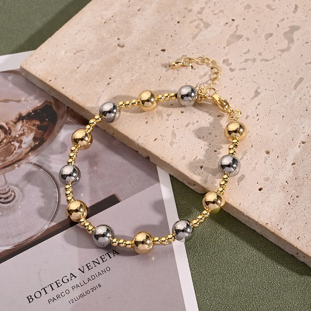 Casual Modern Style Simple Style Round Copper Handmade Polishing Plating 18K Gold Plated Rose Gold Plated White Gold Plated Women's Bracelets display picture 3