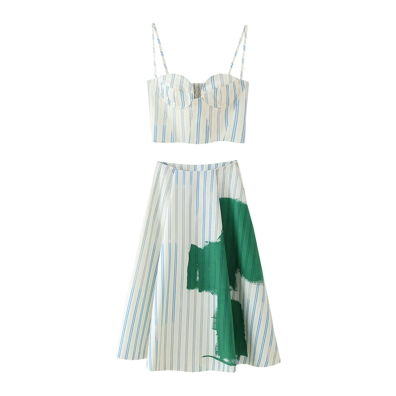 Holiday Daily Women's Elegant Simple Style Streetwear Stripe Cotton Polyester Skirt Co-ord Set Shorts Sets display picture 1