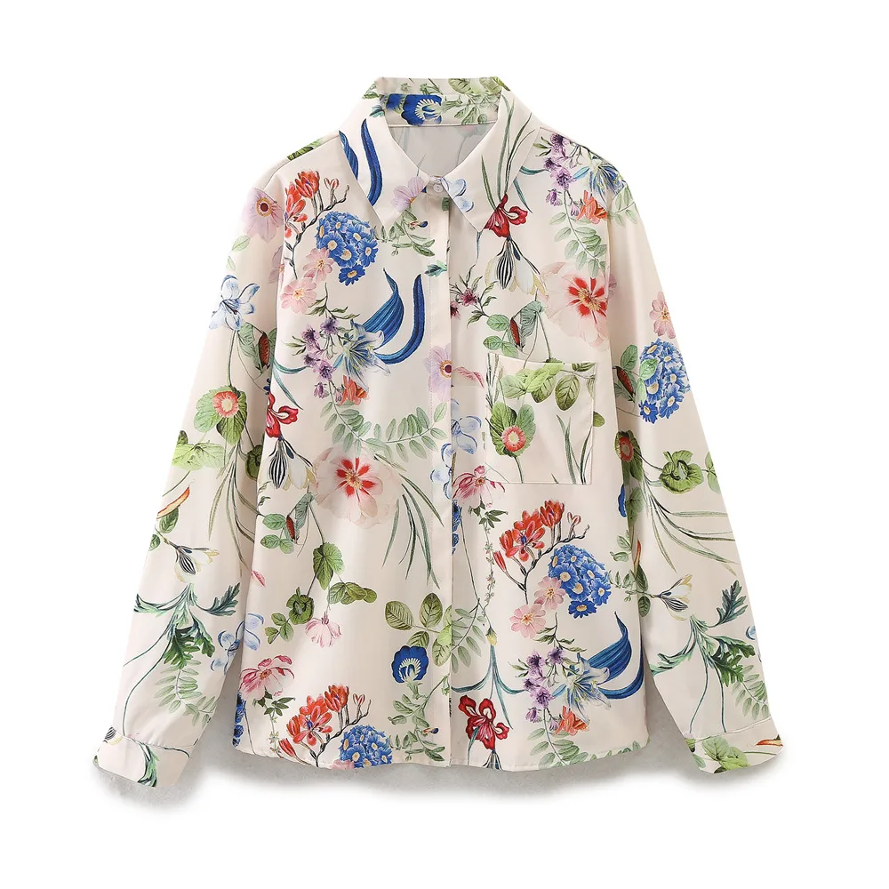 Women's Blouse Long Sleeve Blouses Elegant Flower display picture 1