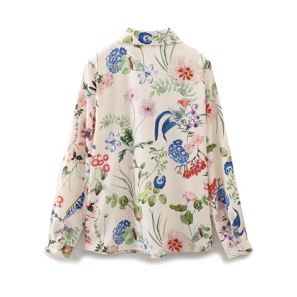 Women's Blouse Long Sleeve Blouses Elegant Flower display picture 2