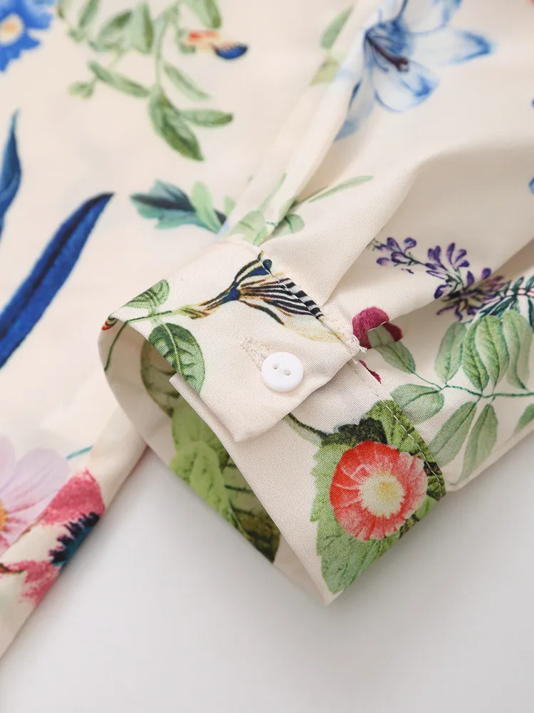 Women's Blouse Long Sleeve Blouses Elegant Flower display picture 4