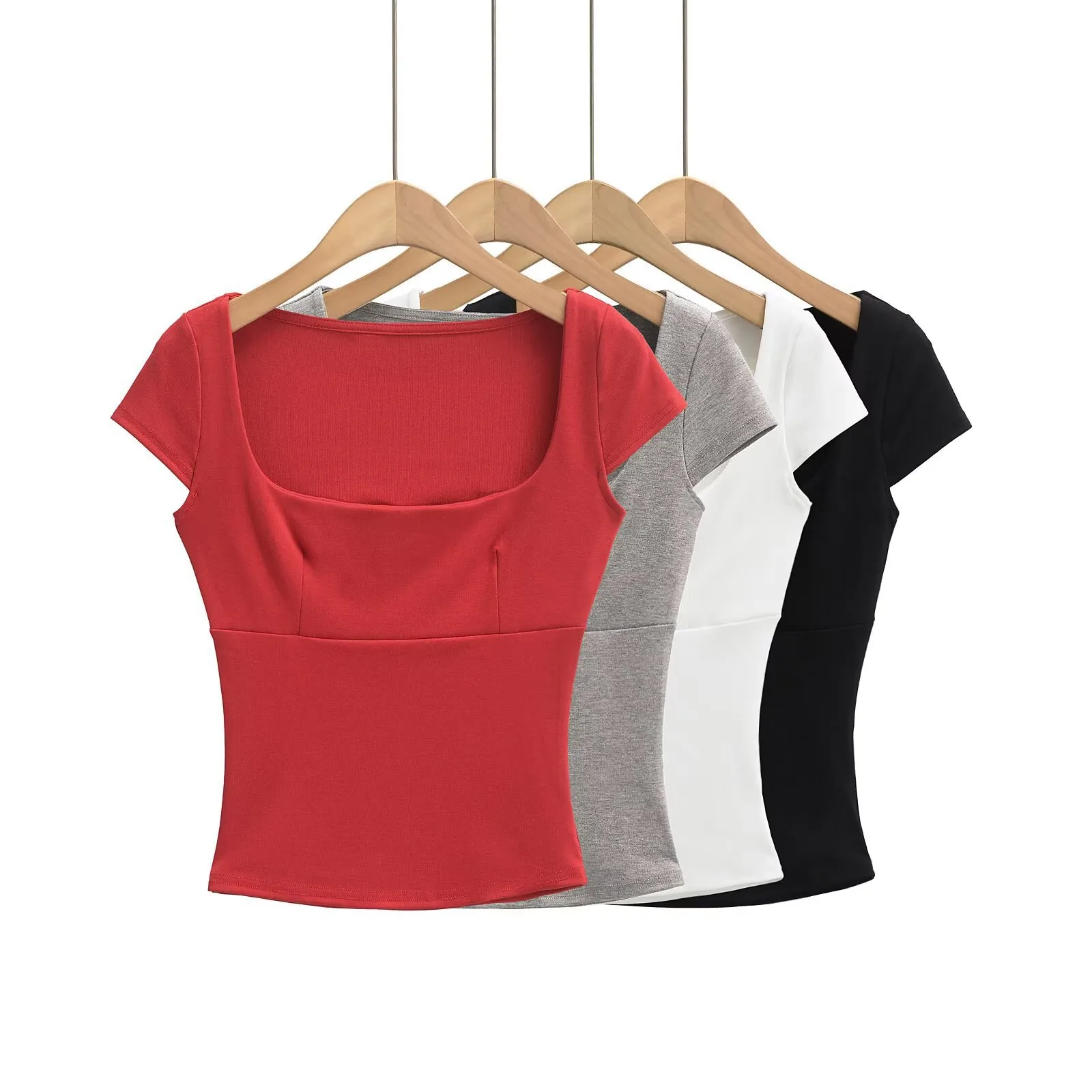 Women's T-shirt Short Sleeve T-Shirts Streetwear Solid Color display picture 1