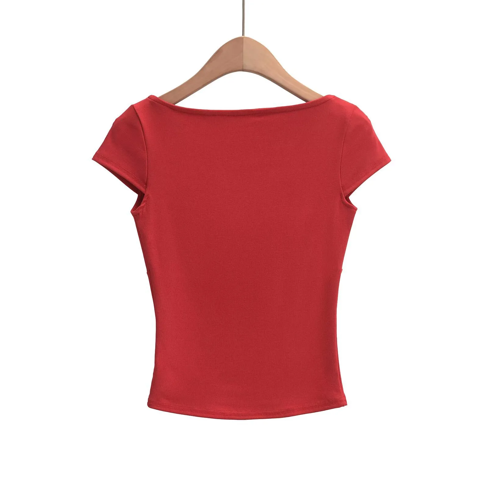Women's T-shirt Short Sleeve T-Shirts Streetwear Solid Color display picture 12