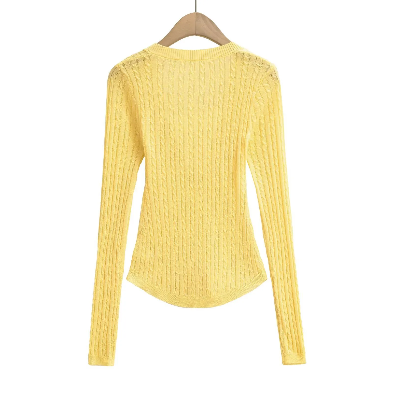 Women's Sweater Long Sleeve Sweaters & Cardigans Elegant Solid Color display picture 5