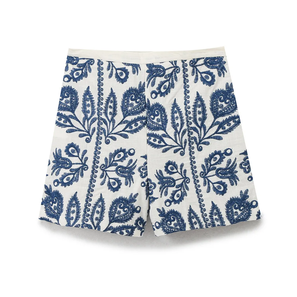 Women's Weekend Ethnic Style Flower Shorts Casual Pants display picture 1