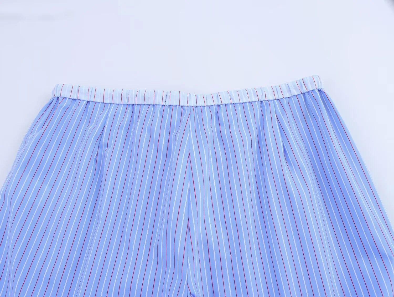 Weekend Women's Streetwear Stripe Polyester Pant Co-ord Set Shorts Sets display picture 13