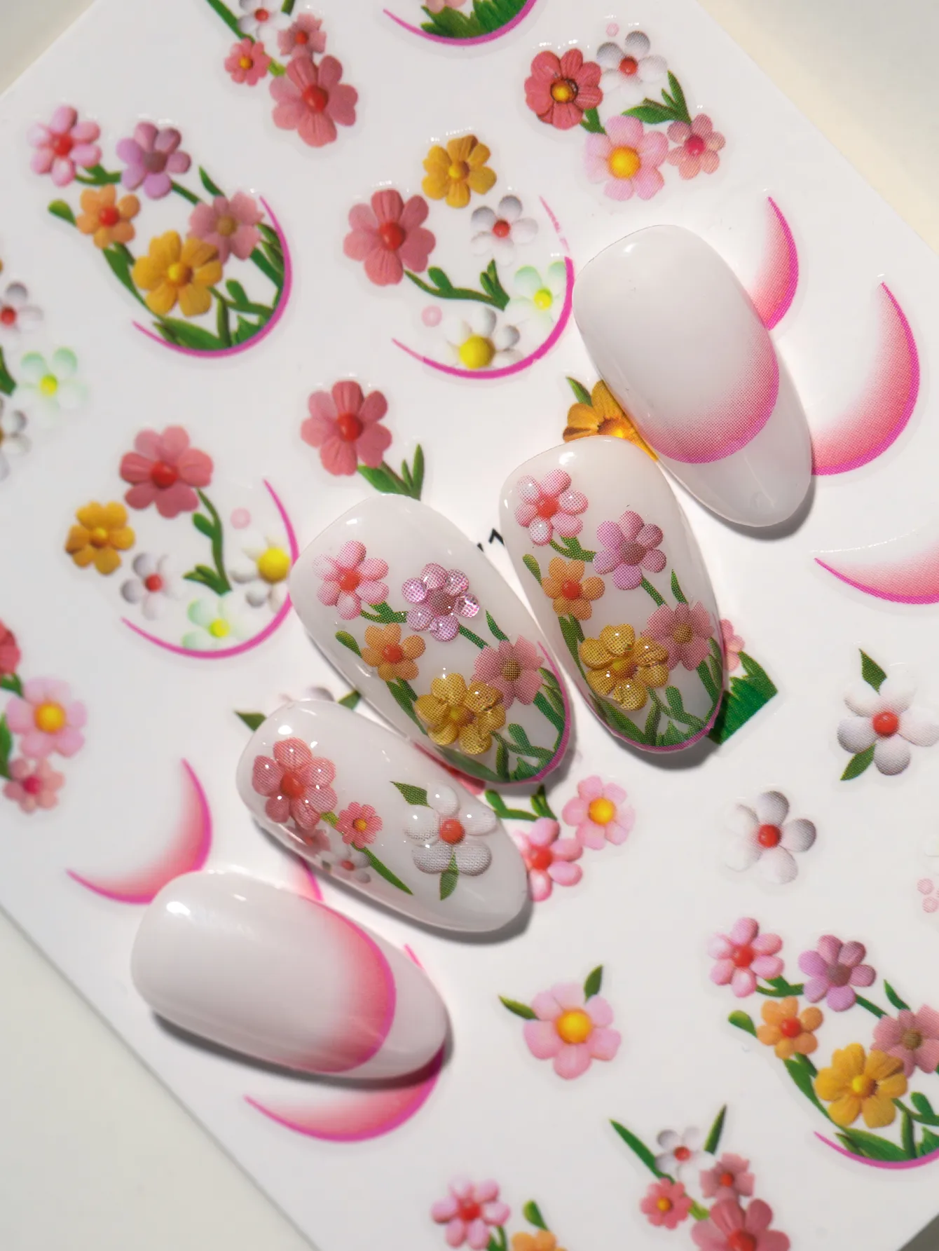 IG Style Cartoon Style Cute Flower Nail Stickers Nail Decoration Accessories display picture 2