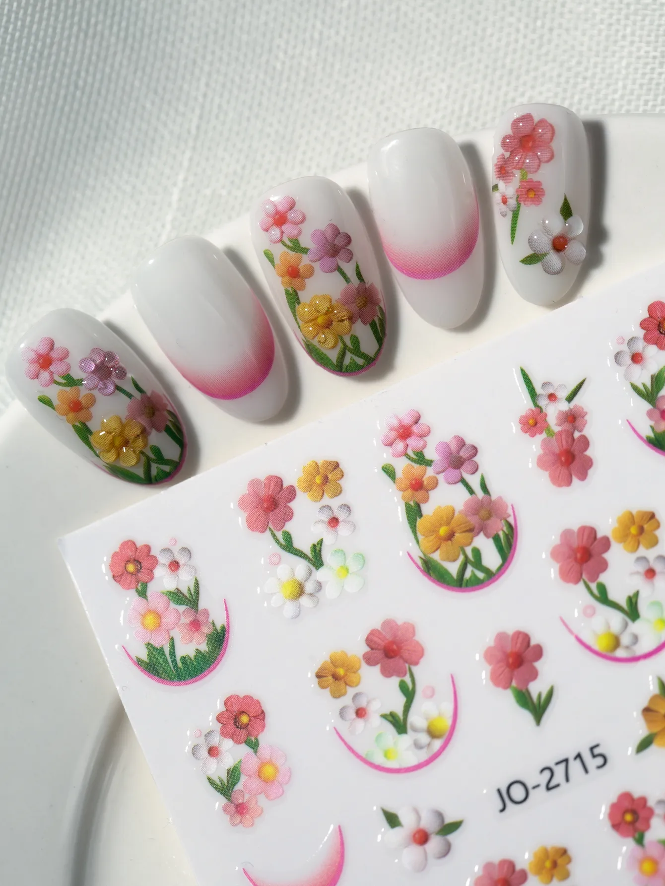IG Style Cartoon Style Cute Flower Nail Stickers Nail Decoration Accessories display picture 4