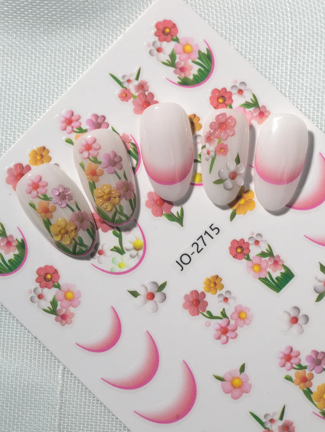 IG Style Cartoon Style Cute Flower Nail Stickers Nail Decoration Accessories display picture 7