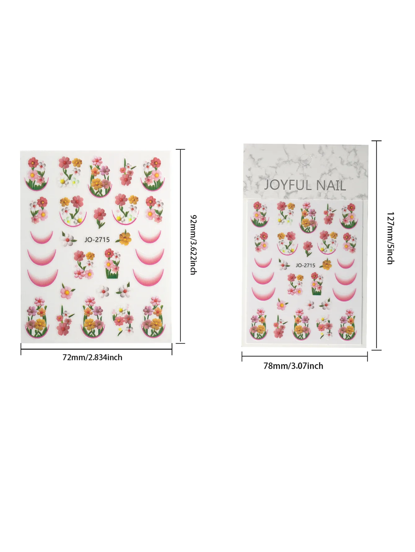 IG Style Cartoon Style Cute Flower Nail Stickers Nail Decoration Accessories display picture 9