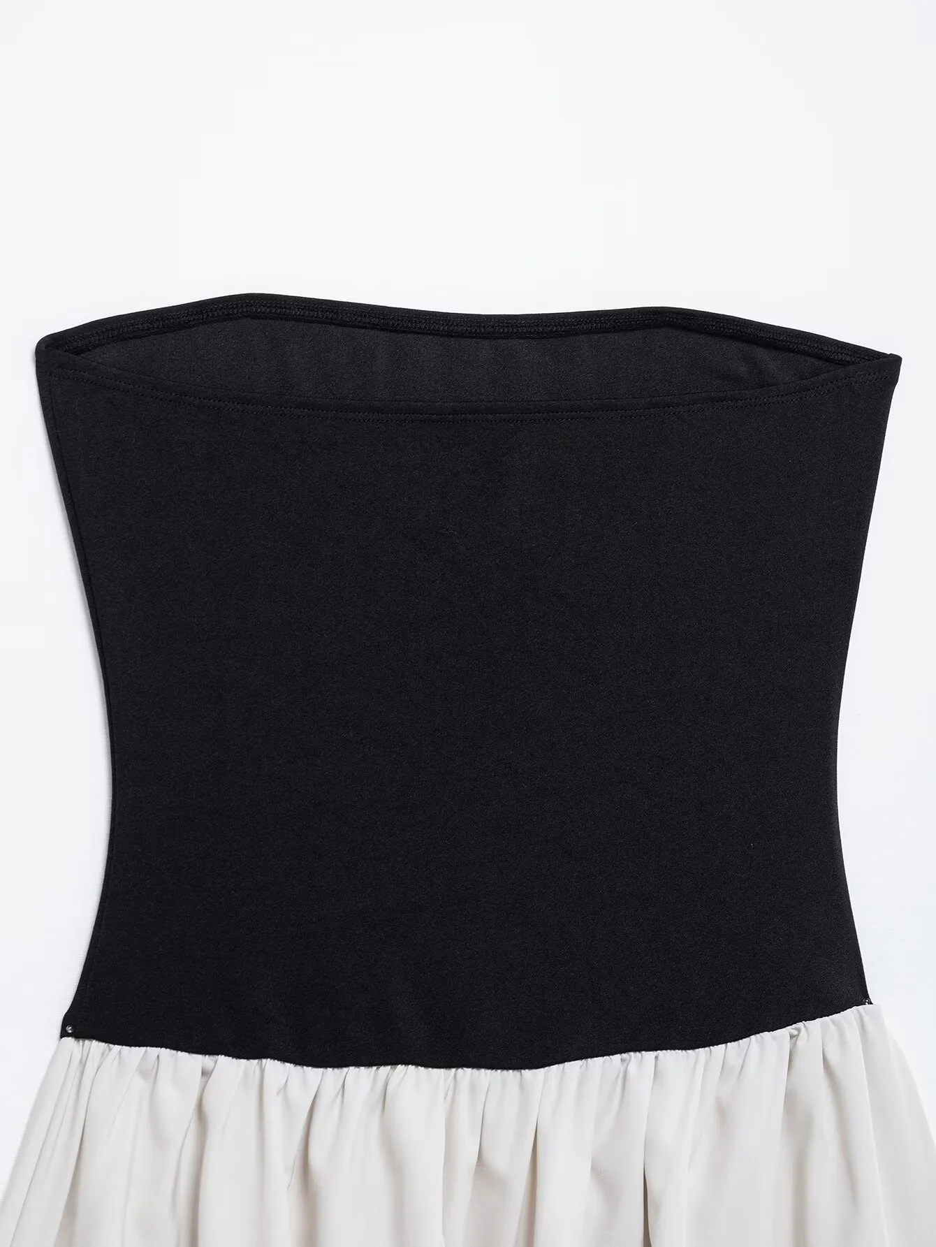 Women's Pleated Dress Casual Simple Style Strapless Pleated Sleeveless Multicolor Above Knee Daily display picture 6