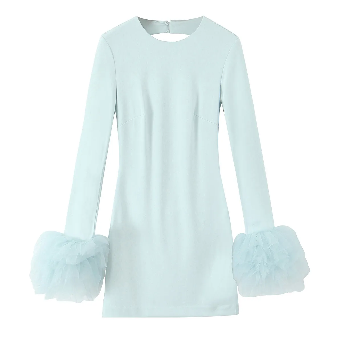 Women's A- Line Skirt Sexy Round Neck Long Sleeve Solid Color Above Knee Holiday Daily Selfie display picture 1