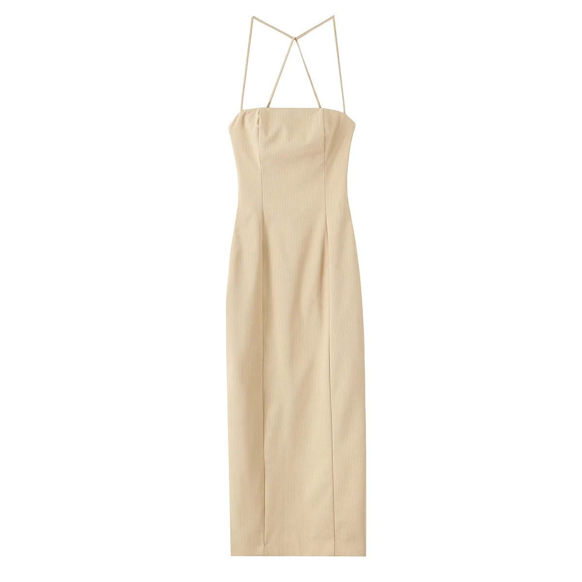 Women's Tight Skirt Casual Sexy Strap Sleeveless Solid Color Maxi Long Dress Casual Wedding Banquet display picture 1