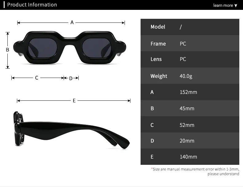 Casual Solid Color Pc Gradient Tinted Lenses Square Full Frame Glasses display picture 4