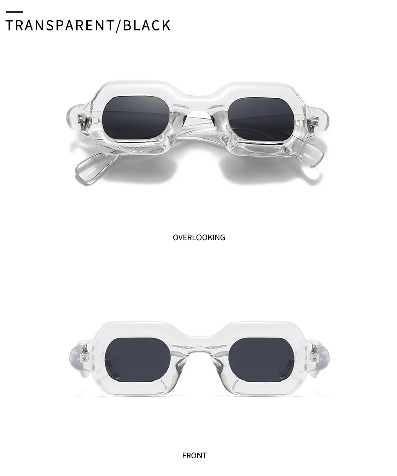 Casual Solid Color Pc Gradient Tinted Lenses Square Full Frame Glasses display picture 1