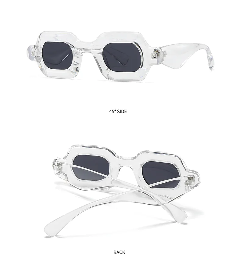 Casual Solid Color Pc Gradient Tinted Lenses Square Full Frame Glasses display picture 8