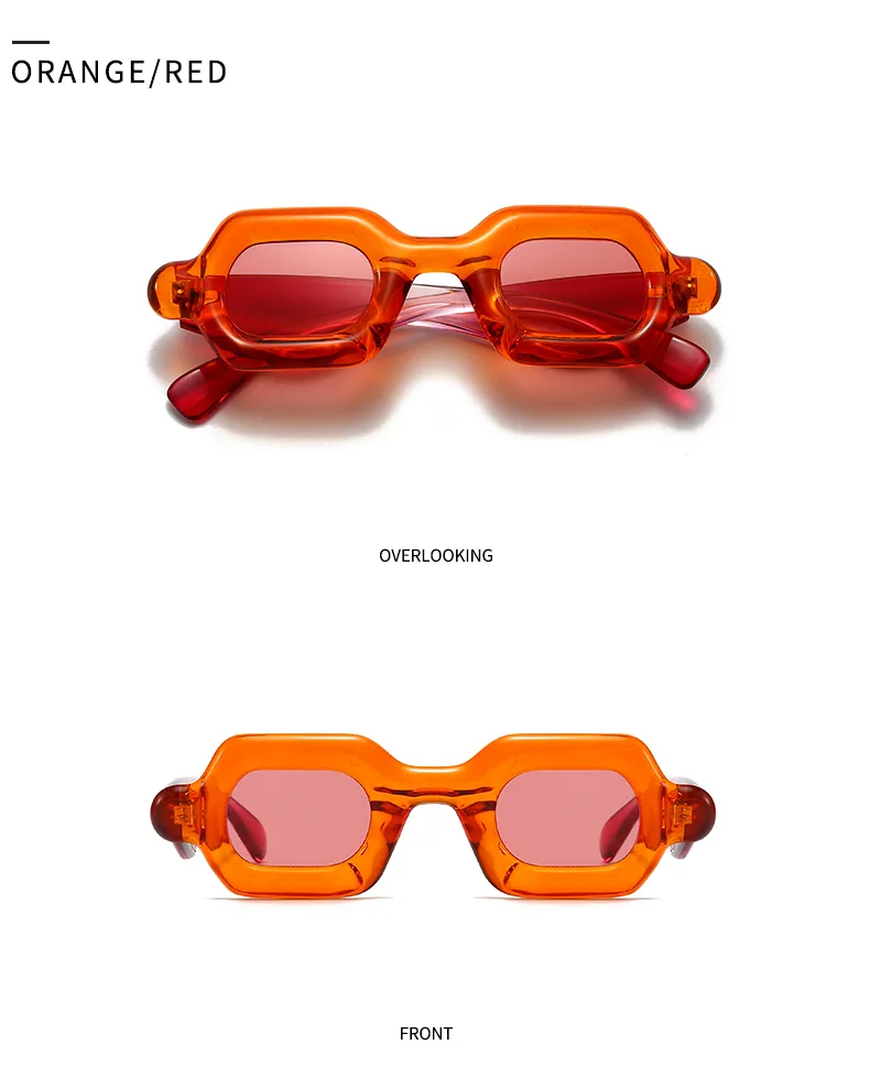 Casual Solid Color Pc Gradient Tinted Lenses Square Full Frame Glasses display picture 10