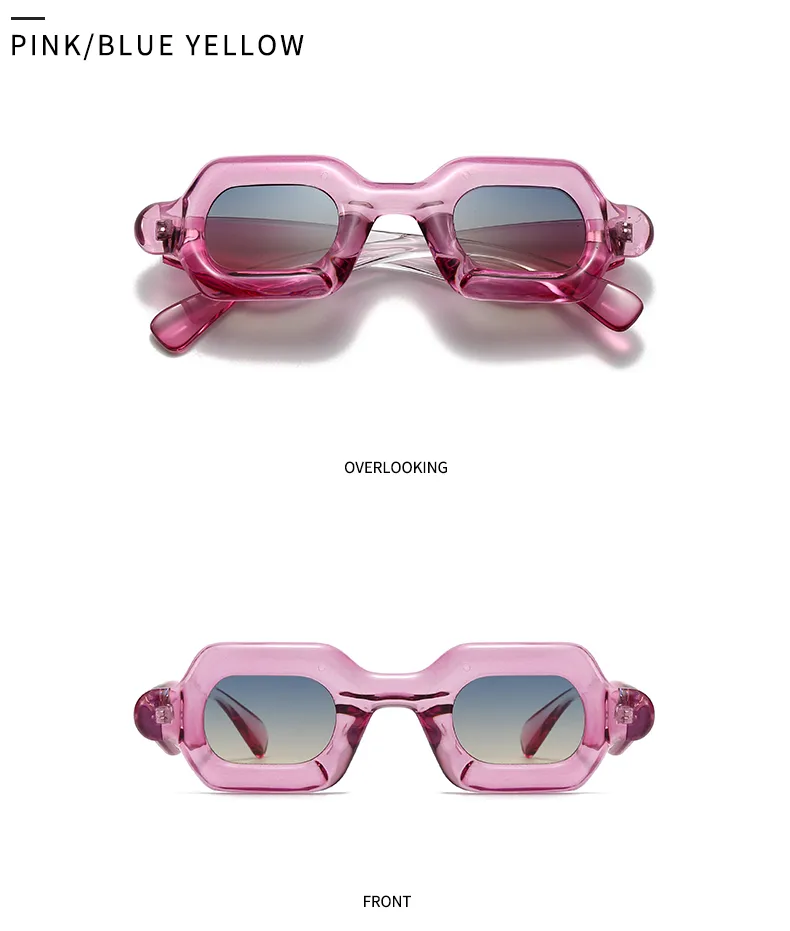 Casual Solid Color Pc Gradient Tinted Lenses Square Full Frame Glasses display picture 11