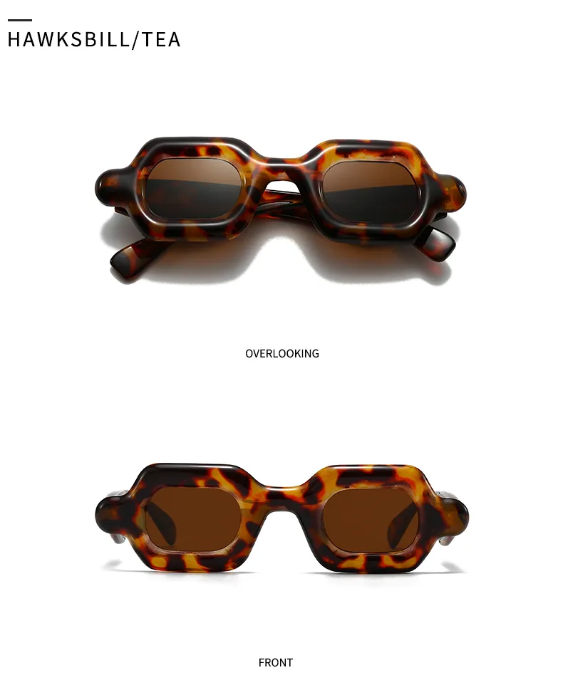 Casual Solid Color Pc Gradient Tinted Lenses Square Full Frame Glasses display picture 16