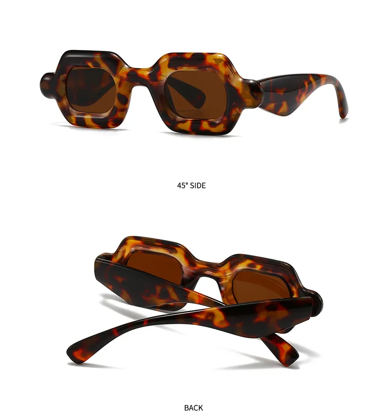 Casual Solid Color Pc Gradient Tinted Lenses Square Full Frame Glasses display picture 19