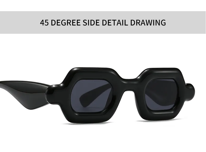 Casual Solid Color Pc Gradient Tinted Lenses Square Full Frame Glasses display picture 15