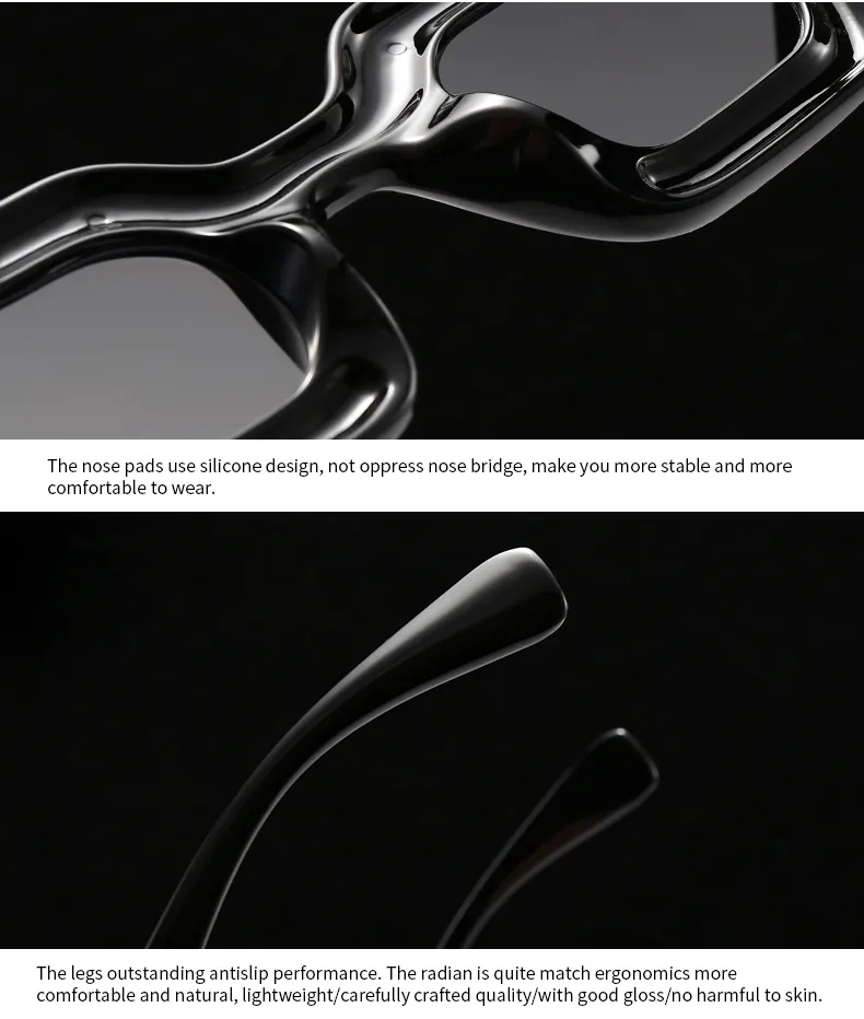 Casual Solid Color Pc Gradient Tinted Lenses Square Full Frame Glasses display picture 21