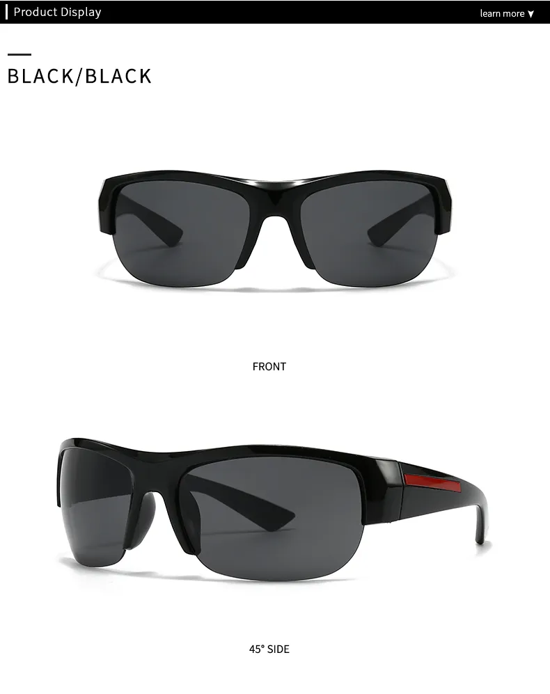 Casual Modern Style Solid Color Pc Gradient Tinted Lenses Square Half Frame Glasses display picture 2