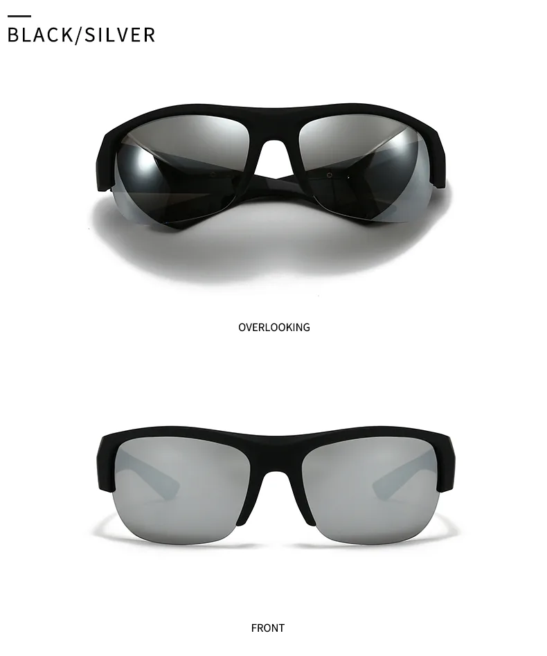Casual Modern Style Solid Color Pc Gradient Tinted Lenses Square Half Frame Glasses display picture 3