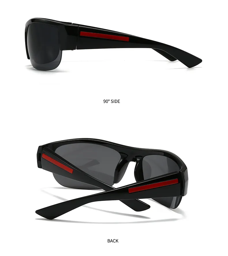 Casual Modern Style Solid Color Pc Gradient Tinted Lenses Square Half Frame Glasses display picture 4