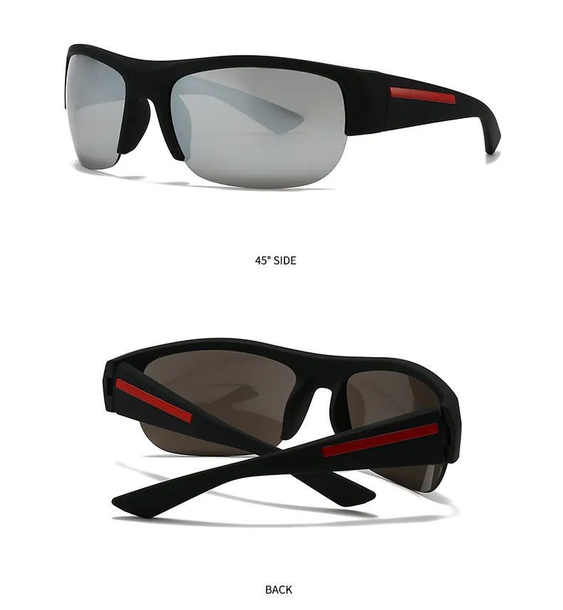 Casual Modern Style Solid Color Pc Gradient Tinted Lenses Square Half Frame Glasses display picture 9