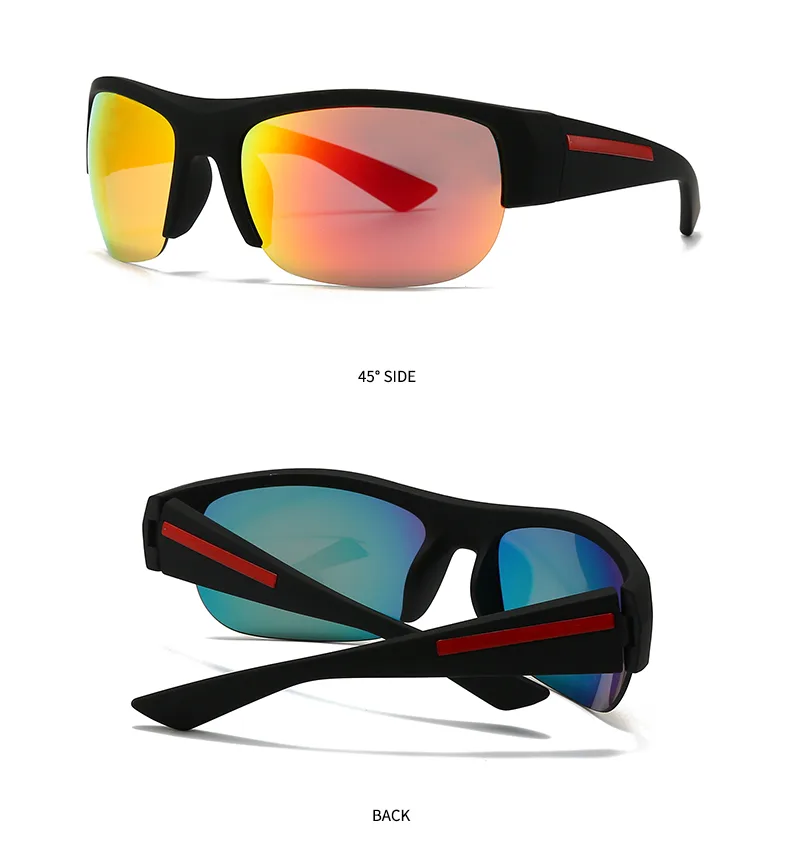 Casual Modern Style Solid Color Pc Gradient Tinted Lenses Square Half Frame Glasses display picture 8