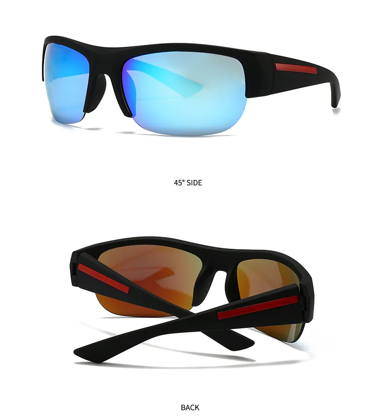 Casual Modern Style Solid Color Pc Gradient Tinted Lenses Square Half Frame Glasses display picture 13