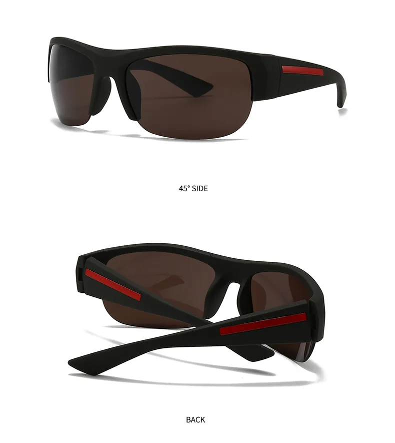 Casual Modern Style Solid Color Pc Gradient Tinted Lenses Square Half Frame Glasses display picture 12
